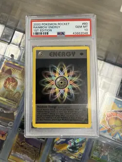 2000 POKEMON ROCKET RAINBOW ENERGY 1ST EDITION #20 PSA 10 GEM MINT - Image 1