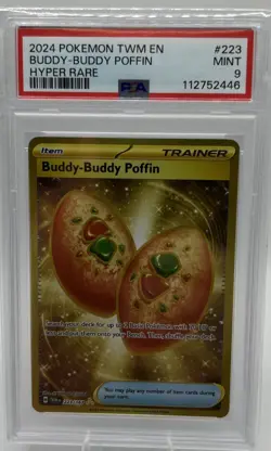 Buddy-Buddy Poffin 223/167 PSA 9 MINT Pokemon Sv06: Twilight Masquerade - Image 1