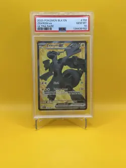 2025 POKEMON BLK EN-BLACK BOLT ULTRA RARE #158 ZEKROM EX PSA 10 - Image 1