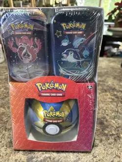 Pokemon TCG Paldean Fates Sam’s Club Exclusive 3 Tin Pack - Factory Sealed - Image 1