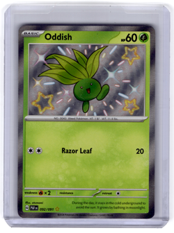 Oddish 092/091 Pokemon Paldean Fates Shiny Rare Pack Fresh TCG T141 - Image 1