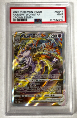 Mewtwo VSTAR Full Art PSA 9 MINT 2023 Pokemon SWSH Crown Zenith #GG44/GG70 - Image 1