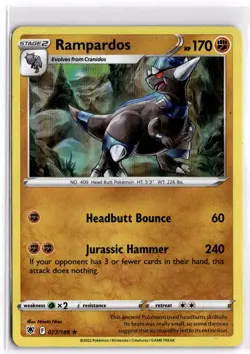 Pokemon TCG Rampardos 077/189 Swsh10: Astral Radiance Holo - Image 1