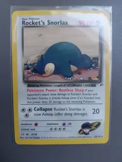 Pokemon TCG Rocket’s Snorlax Non Holo Gym Heroes 33/132 LP - Image 1