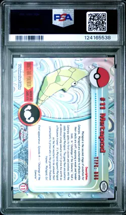 2000 TOPPS CHROME POKEMON T.V. #11 METAPOD PSA 7 - Image 2