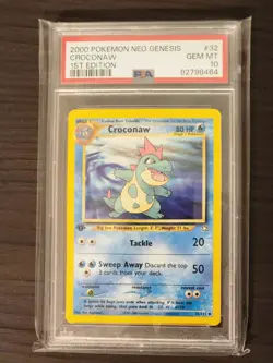 2000 Pokemon Neo Genesis 1st Edition Croconaw 32/111 PSA 10 GEM MINT - Image 1
