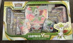 Pokemon TCG: Shaymin V Star Premium Collection Box New Factory Sealed 8 Boosters - Image 1