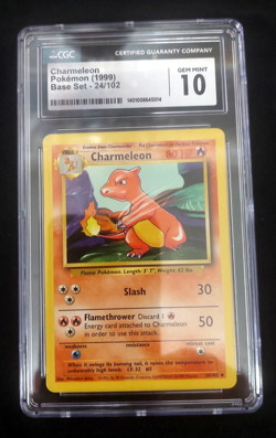 1999 Pokemon Base Set Charmeleon #24/102 CGC 10 Gem Mint - Image 1