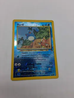 Pokemon Marill 11/18 **swirl** Southern Islands Reverse Holo LP - Image 1
