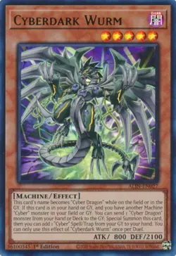 Cyberdark Wurm - ALIN-EN027 - Ultra Rare - 1st Edition NM Yugioh Alliance Insigh - Image 1