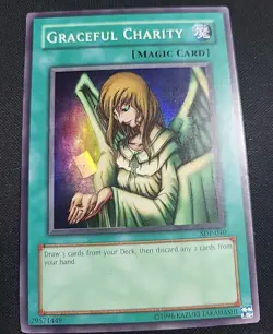 Yugioh TCG Graceful Charity Holo Unlimited SDP-040 LP - Image 1
