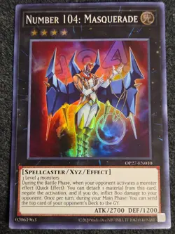 HP Yu-Gi-Oh! Number 104: Masquerade OP27-EN010 Super Rare - Free Shipping - Image 1