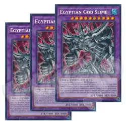 Yugioh - Egyptian God Slime x 3 - 1st Edition Secret Rare NM - Free Holo Card - Image 1