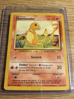 Charmander Pokemon Card 46/102 Original 1995 Base Set Super Rare - Image 1