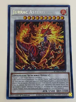 Yugioh - Jurrac Astero x 3 - 1st Edition Secret Rare NM - Free Holo Card - A - Image 3