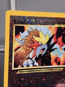 Pokemon Entei Black Star Promo Card #34 Movie Promo HP - Image 2
