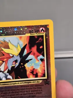 Pokemon Entei Black Star Promo Card #34 Movie Promo HP - Image 3