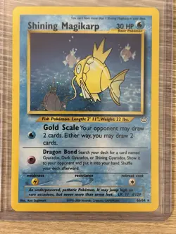 Pokemon TCG Shining Magikarp Neo Revelation Holo Card 66/64 Rare Lp Swirl - Image 1