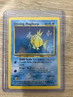 Pokemon TCG Shining Magikarp Neo Revelation Holo Card 66/64 Rare Lp Swirl - Image 2