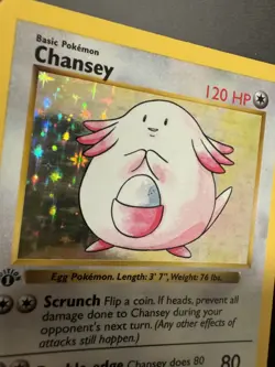 Pokemon Card TCG 1st Edition Chansey Base Set 3/102 Holo Rare Vintage 1999 WOTC - Image 2