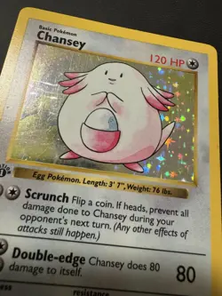 Pokemon Card TCG 1st Edition Chansey Base Set 3/102 Holo Rare Vintage 1999 WOTC - Image 4