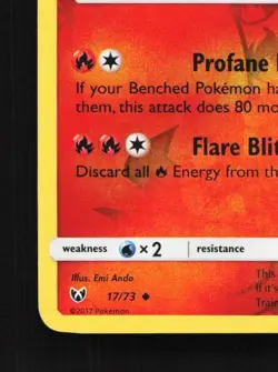 Incineroar 17/73 LP Shining Legends English Pokemon Card TCG - Image 2