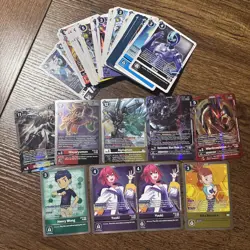 Digimon Trading Card Lot / 58 Cards/ Common, Uncommon, Rare, Super Rare - Image 1