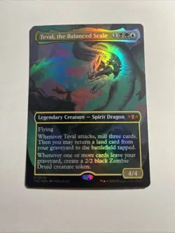 Teval, the Balanced Scale Borderless Tarkir: Dragonstorm Foil MTG + Bonus Card!! - Image 1