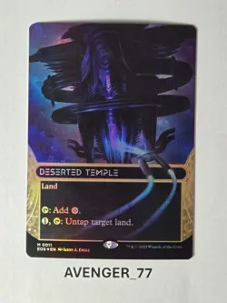 Magic MTG #0011 Deserted Temple Borderless FOIL Edge of Eternities Stellar EOS - Image 1