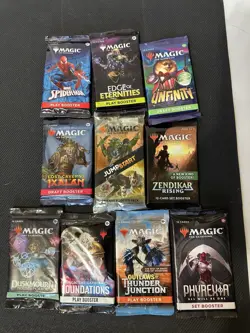 Magic The Gathering Assorted Play Packs Lot 10 - Image 1