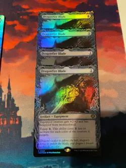 MTG Tarkir Dragonstorm Dragonfire Blade Showcase Foil x 4 - Image 1