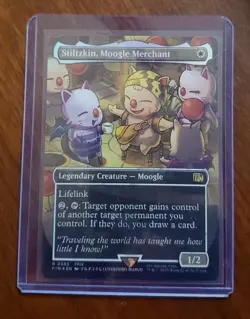 Stiltzkin, Moogle Merchant (Borderless) (Chocobo Track Foil) - Final Fantasy MTG - Image 1