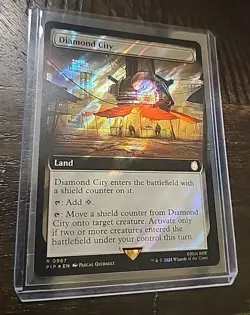 MTG - Diamond City Surge Foil Extended Art Fallout - Image 1