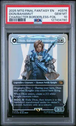 2025 MTG Dion, Bahamut's Dominant (Borderless Foil) Final Fantasy 0376 PSA 10 - Image 1