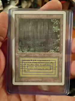 Magic the Gathering 1994 Bayou Revised Edition Rare Dual Land English - Image 1