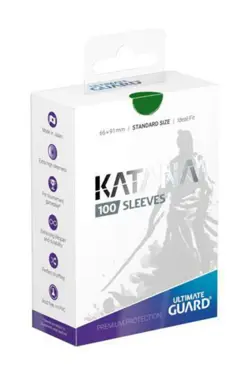 Ultimate Guard Katana Sleeves Standard Size Green (100) - Image 1
