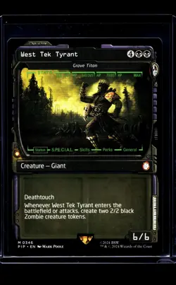 2024 MTG Magic The Gathering PIP Fallout Showcase #346 West Tek Tyrant - Image 1