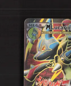 Mega Lucario EX 55a/111 Furious Fists Full Art Ultra Rare Holo Pokemon Card DMG - Image 3