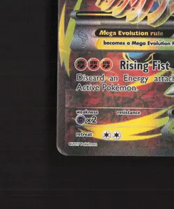 Mega Lucario EX 55a/111 Furious Fists Full Art Ultra Rare Holo Pokemon Card DMG - Image 5