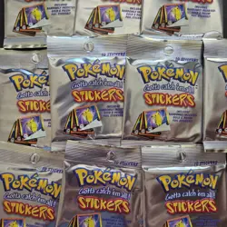 Pokemon Card Series 1 Vintage Sticker Pack X 5 WOTC 1999 Not PSA Base Set Merlin - Image 1