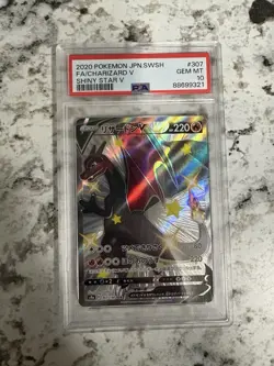 2020 POKEMON JPN SWORD & SHIELD SHINY STAR V #307 FULL ART/CHARIZARD V PSA 10 - Image 1