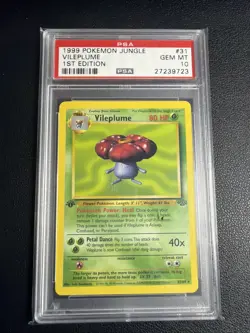 Vintage Pokemon Jungle Vileplume 1st Edition Rare #31 PSA 10 Gem Mint *LOW POP* - Image 1