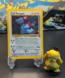 2000 POKEMON WOTC BLACK STAR PROMO #15 COOL PORYGON HOLO ✨ #15 W/ RARE SWIRL 🌀 - Image 1