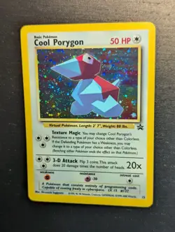 2000 POKEMON WOTC BLACK STAR PROMO #15 COOL PORYGON HOLO ✨ #15 W/ RARE SWIRL 🌀 - Image 2