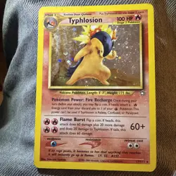 #017/111 Typhlosion (17) Unlimited Neo Genesis Holo Rare Pokemon TCG LP/MP - Image 1