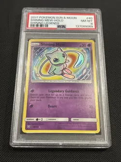 2017 POKEMON SUN & MOON SHINING LEGENDS #40 SHINING MEW-HOLO PSA 8 - Image 2