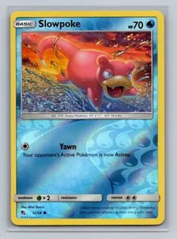 Pokemon Hidden Fates #12/68 Slowpoke Reverse Holo Common - Image 1