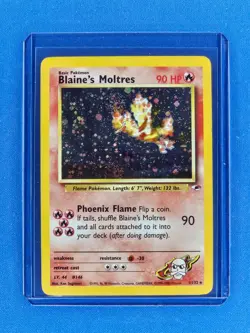 2000 Pokemon Gym Heroes #1 Blaine's Moltres Holo Unlimited - Raw Ungraded - Image 3