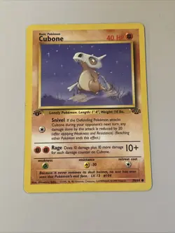 Cubone 50/64 Jungle 1st Edition Pokemon TCG MP - Image 1