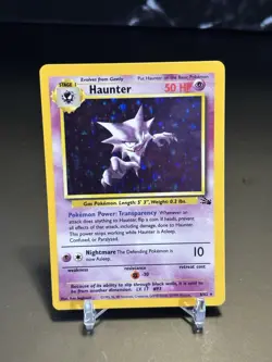 Pokemon - Haunter - Fossil 6/62 - HOLO - Unlimited - MP/LP - VINTAGE - Image 2